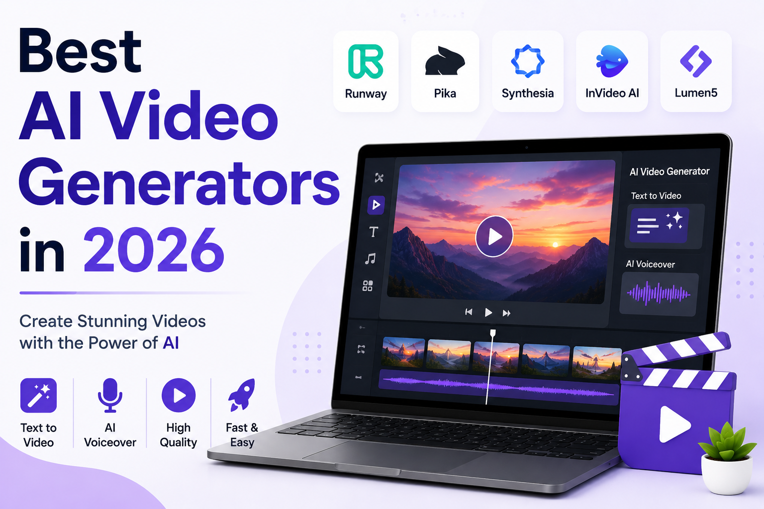 You are currently viewing Best AI Video Generators in 2026: Create Professional Videos Without Editing Skills