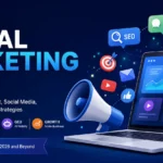 Digital Marketing 2026 complete guide featuring SEO, AEO, GEO, AI, content marketing, social media, email marketing and growth strategies