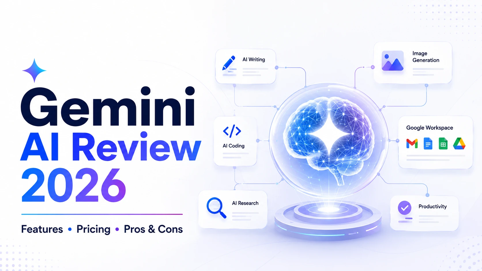 Read more about the article Gemini AI Review (2026): Features, Pricing, Use Cases, Pros, Cons & Alternatives